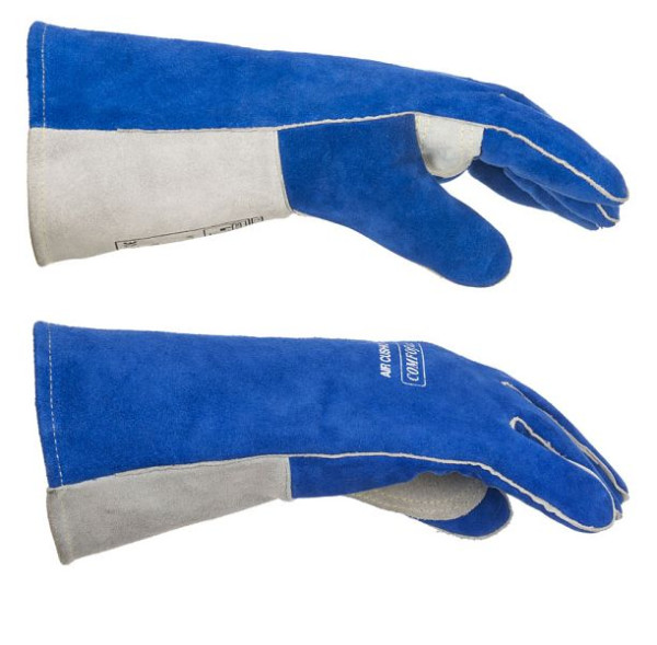 ELMAG 5-prstne rokavice za varjenje WELDAS 10-2087 L, MIG/MAG/MMA iz cepljenega govejega usnja, dolžina: 35 cm, velikost 9 (1 par), 59106