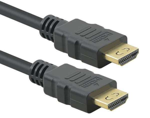 Helos priključni kabel, HDMI vtič/vtič, 4K, sistem zaklepanja, 5,0 m, črn, 196553