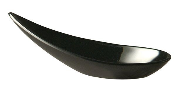 APS žlička za hrano z prsti -MING HING-, 11 x 4,5 cm, višina: 4 cm, melamin, črna, pakiranje 60 kos, 83843
