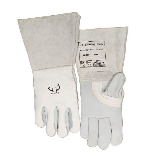 ELMAG 5 prstne rokavice za varjenje WELDAS 10-2850 XL, MIG/MAG/MMA iz jelenovega usnja, dolžina: 36 cm, velikost 9.5 (1 par), 59113