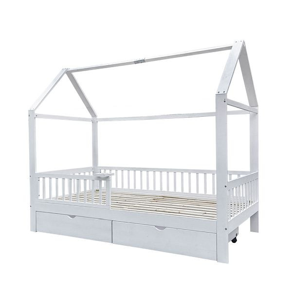 HOME DELUXE STAR LAND otroška postelja s predali - 90 x 200 cm bela, 20779