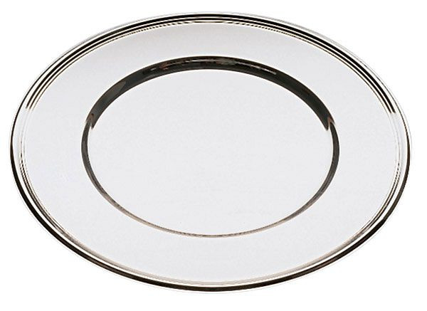 APS polnilna plošča, Ø 33 cm, 18/8 nerjaveče jeklo, visoko polirana, z navojno dekoracijo, 36233