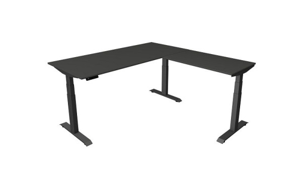 Kerkmann Move 4 sedeča/stoječa miza, Š 1800 x G 800 mm z nadgradnim elementom 1000 x 600 mm, električno nastavljiva višina od 640-1290 mm, antracit, 10083113