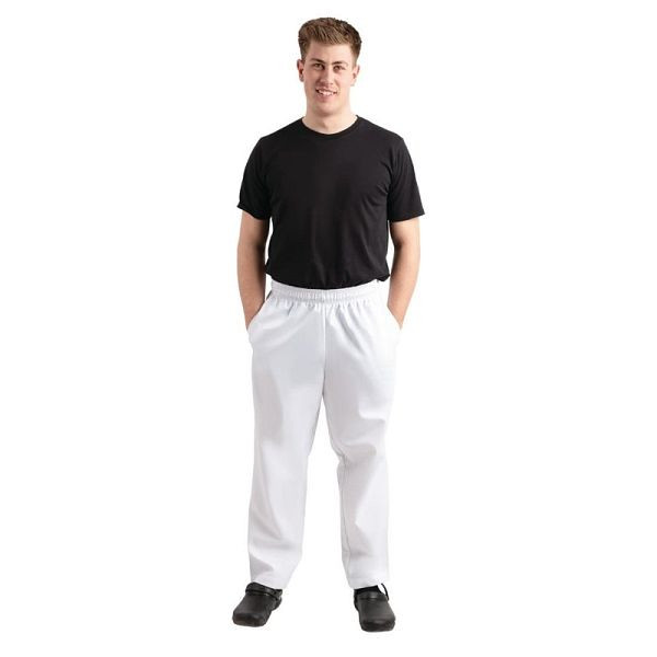 Whites uniseks kuharske hlače Easyfit bele L, A575T-L
