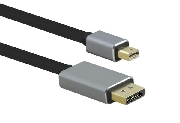 Priključni kabel Helos, konektor mini DisplayPort/DP konektor, PREMIUM 8K, 3,0 m, črn, 288474