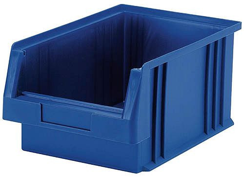 Plastična škatla za shranjevanje Bedrunka+Hirth, modra, mere v mm (ŠxGxV): 230 x 150 x 125, 25 kosov, 017500222
