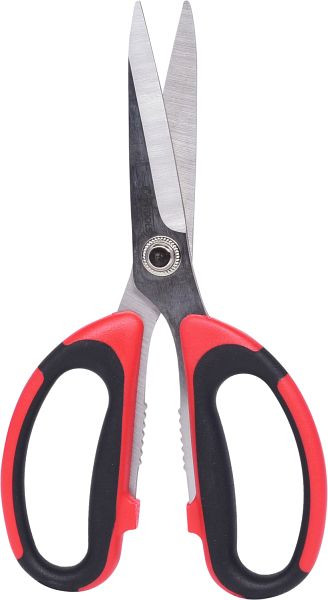KS Tools univerzalne delavniške škarje, 190 mm, črno-rdeče, 118.0066