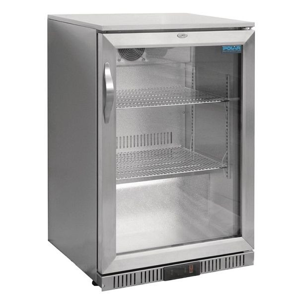 Palični hladilnik iz nerjavečega jekla Polar serije G s spustnimi vrati 138L, GL007