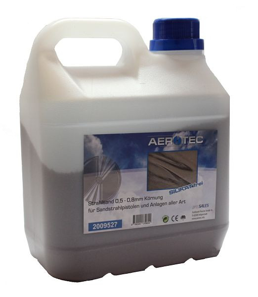 AEROTEC peskalni material za peskanje 1,5 L posoda z velikostjo zrn 0,5-0,8 mm, 2009527
