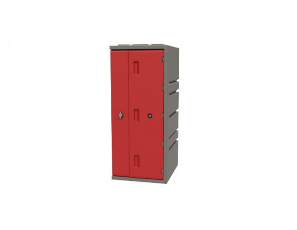Plastična omarica Lotz 900 Plastična omarica, višina: 900 mm, rdeča vrata, vrtljiva ključavnica, 221900-04