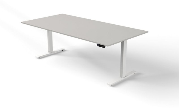 Kerkmann sedeča/stoječa miza Š 2000 x G 1000 mm, električno nastavljiva višina od 720-1200 mm, barva: svetlo siva, 10381911