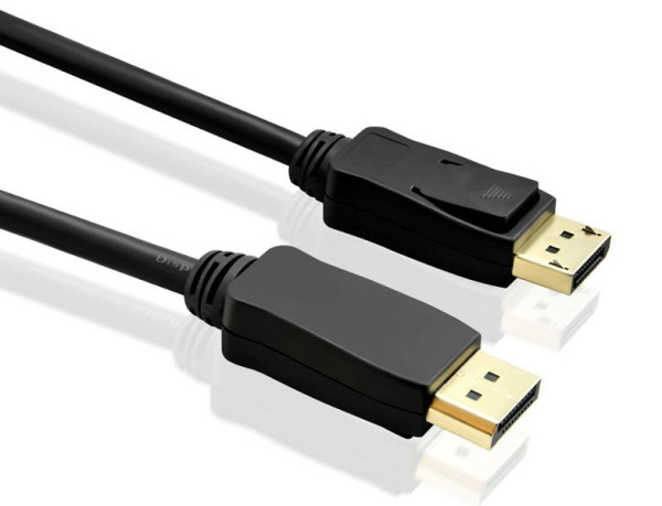 Helos priključni kabel, DisplayPort moški/moški, 4K 10.0m, črn, 288442