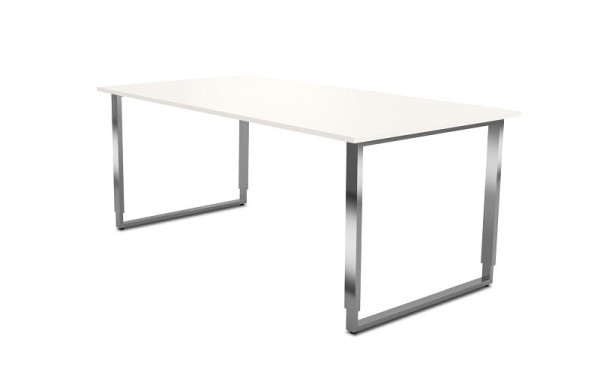 Kerkmann Višinsko nastavljiva pisalna miza z okvirjem, Aveto, Š 1800 x G 800 x V 680-820 mm, bela, 114514.1
