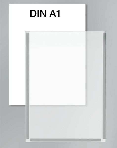 Kerkmann žep za plakat DIN A1, Š 594 x G 1,5 x V 840 mm, prozoren, 44694700