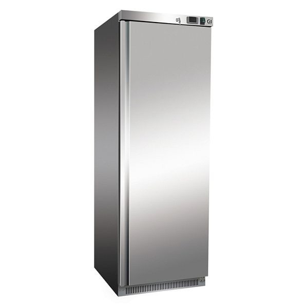 Hladilnik Gastro-Inox iz nerjavečega jekla 400 l, statično hlajen z ventilatorjem, neto prostornina 360 l, 201.106