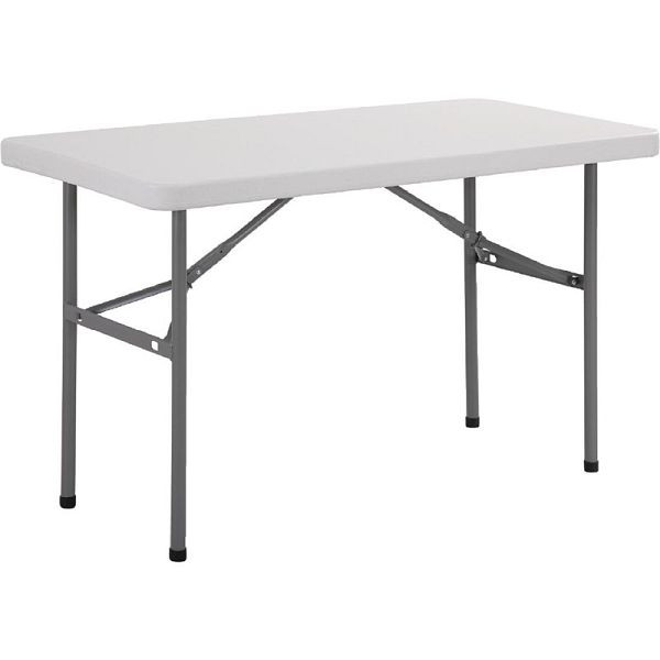 Bolero pravokotna zložljiva miza bela 122cm, U543