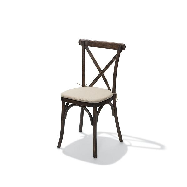 VEBA sedežna blazina podložena ecru za barski stol Crossback, 46x45x2cm (ŠxGxV), 50100CSHN