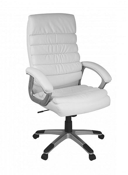 Amstyle pisarniški stol Valencia umetno usnje bel ergonomski z vzglavnikom, SPM1.184