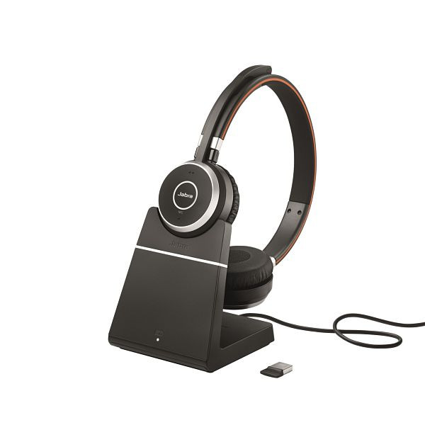 Jabra Evolve 65 Unified Communications DUO, Bluetooth, USB ključ in podstavek, 6599-823-499