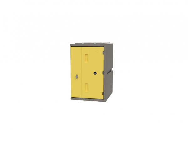 Lotz plastična omarica 600 Plastična omarica, višina: 600 mm, rumena vrata, vrtljiva ključavnica, 221600-05