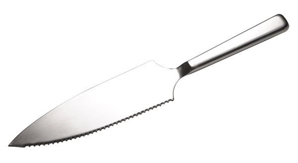 APS nož za torto, dolžina: 28 cm, nerjaveče jeklo, visoko poliran, en rob nazobčan 15,5 cm, -CLASSIC-, 75912