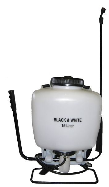 De Witte Black & White nahrbtna škropilnica 15 l bela cisterna, 450.750.000