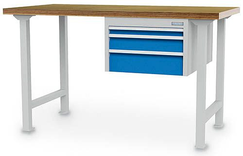 Bedrunka+Hirth vrstna delovna miza, z visečim predalom, s 3 predali, 2000 x 750 x 859 mm, 03.20.535.2VA