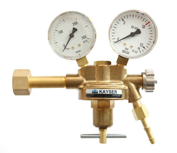 Kayser regulator tlaka 'dušik', z 2 človekoma. Ø 63 mm, delovni tlak nastavljiv 0-40 bar, 54119