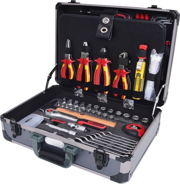 Kovček za električarsko orodje KS Tools 1/4" + 1/2", 128 kosov, 911.0628