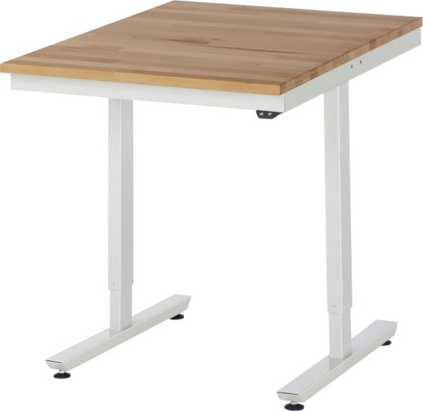 RAU delovna miza serije adlatus 150 (električno nastavljiva višina), delovna plošča iz masivne bukve, 750x720-1120x1000 mm, 08-AT-075-100-B