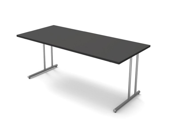 Pisalna miza Kerkmann z okvirjem C-noge, Start Up, Š 1800 mm x G 800 mm x V 750 mm, barva: antracit, 11435113
