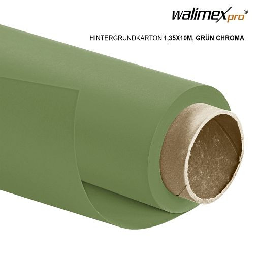 Walimex za škatlo za ozadje 1,35 x 10 m, zelena barva, 22807