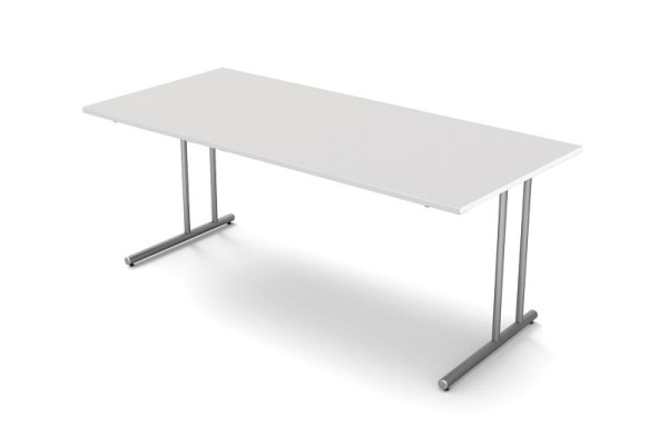 Pisalna miza Kerkmann Š 1800 x G 800 x V 750 mm, svetlo siva, 11467111