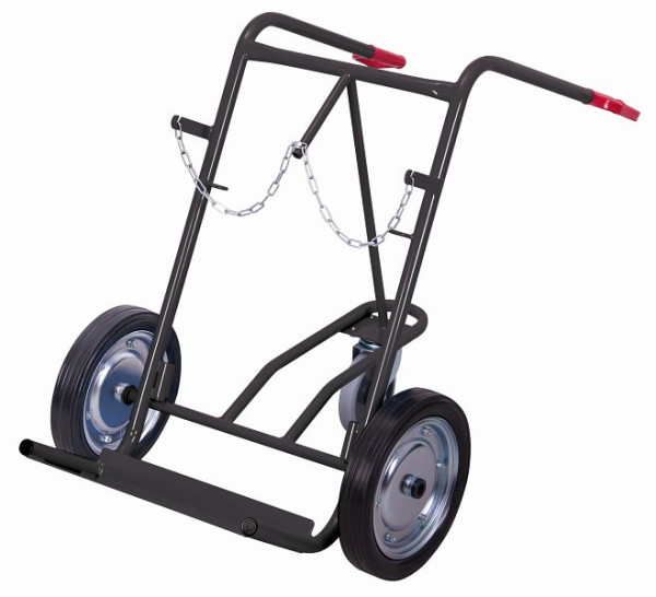 Jekleni voziček VARIOfit za 2 plastenki po 40 - 50 litrov, zunanje mere: 855 x 975 x 1.240 mm (ŠxGxV), kolesni komplet: polne gume, fk-1302/AG