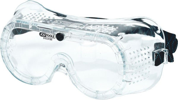 Zaščitna očala KS Tools z gumijastim trakom-prozorna, EN 166, 310.0120