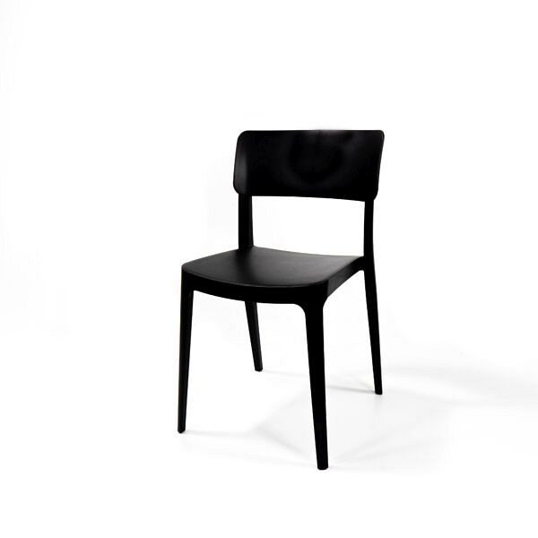 VEBA Wing Chair Black, plastični stol za zlaganje, 50916