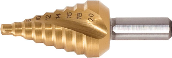 KS Tools HSS-TiN stopničasti sveder ekstra kratek, premer 4-12 mm, 9 stopenj, 330.2374