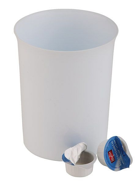 Namizna posoda za smeti APS, Ø 11 cm, višina: 14 cm, 0,9 l, polipropilen, bela, 02038