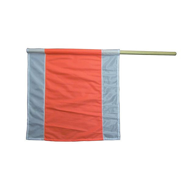 Opozorilna zastavica NESTLE bela/oranžna/bela, 50x50cm, tekstil odporen na trganje na leseni paličici, PU: 40 kosov, 19802000
