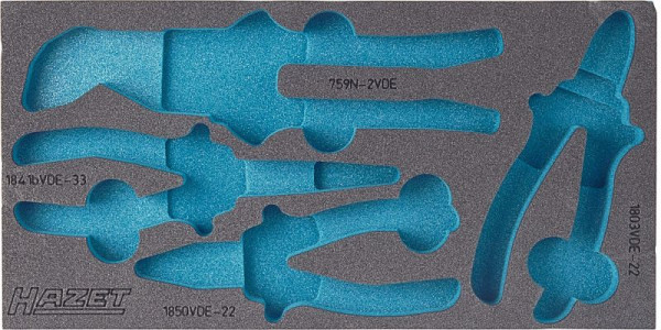 Hazet 2-komponentni vložek iz mehke pene, za 163-226/4, mere / dolžina: 342 mm x 172 mm, 163-226L