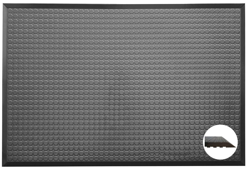 Ergomat Infinity Deluxe Black Cleanroom + Anti-Fatigue Mat, dolžina 120 cm, širina 90 cm, IND90120-BK
