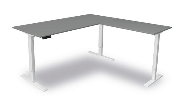 Kerkmann sedežna/stoječa miza Š 1800 x G 800 mm z nadgradnim elementom, električno nastavljiva višina od 720-1200 mm, Move 3, barva: grafit, 10382112
