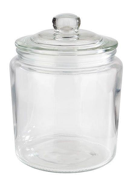 APS kozarec za shranjevanje -CLASSIC-, Ø 11,5 cm, višina: 16 cm, steklo, polietilen, 0,9 l, vključno s steklenim pokrovom, 82250