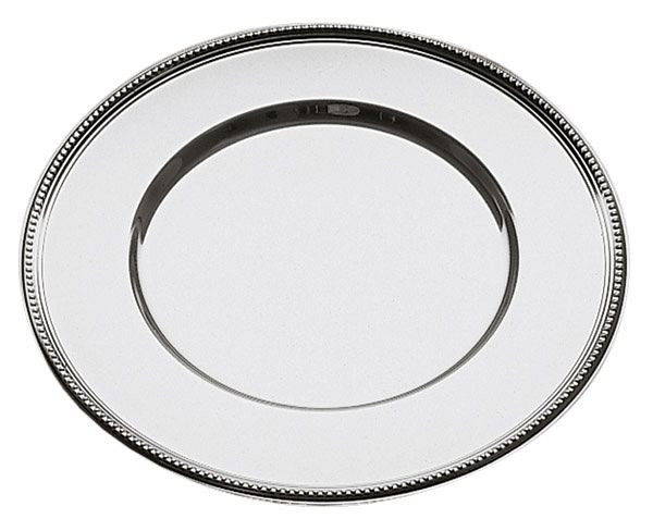 APS polnilna plošča, Ø 30,5 cm, 18/8 nerjaveče jeklo, visoko polirana, z bisernim robom, 35720