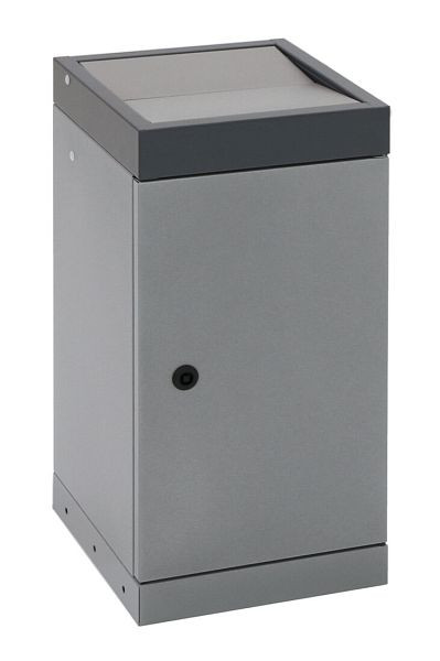 topo ločevanje odpadkov ProTec-Plus, sivi aluminij/7016, pocinkana notranja posoda, 30 litrov, 607-030-0-2-716