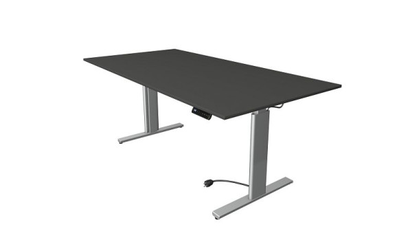 Kerkmann Move 3 sedeča/stoječa miza srebrna, Š 2000 x G 1000 mm, električno nastavljiva višina od 720-1200 mm, antracitna, 10233913