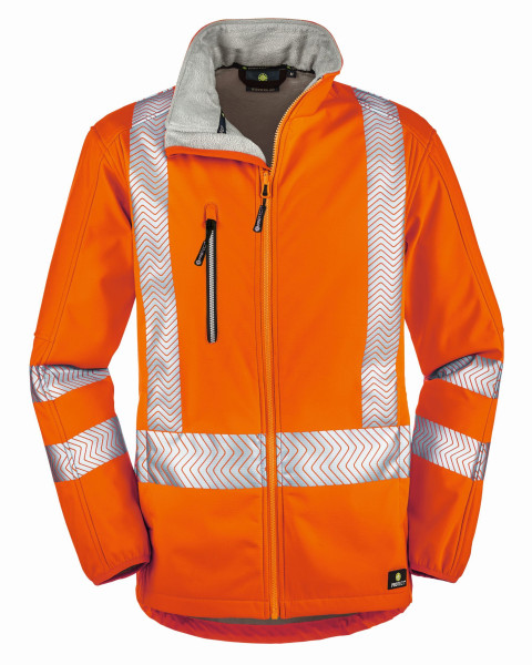 4PROTECT dobro vidna softshell jakna TYLER, svetlo oranžna, velikost: XS, pak. 5 kom, 3472-XS