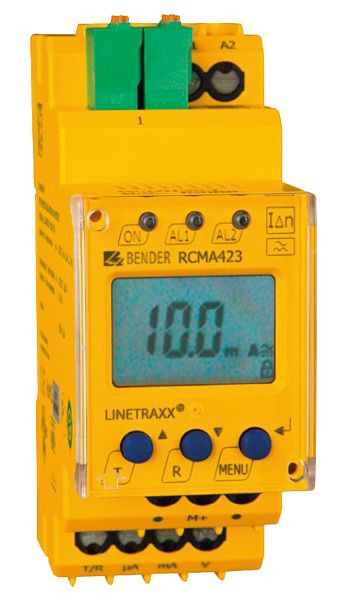 ELMAG naprava za nadzor diferenčnega toka BENDER RCMA423 za generatorje do 250kVA (ustreza FI odklopniku, občutljiv na vse tokove), 53728
