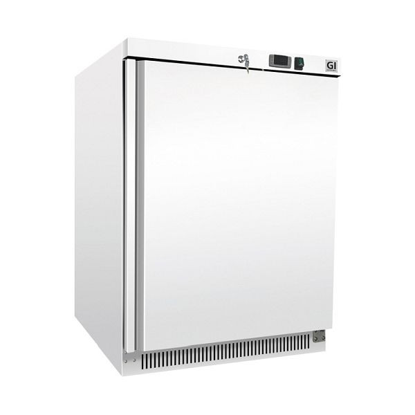 Bel jeklen Gastro-Inox hladilnik 200 litrov statično hlajen, neto prostornina 140 litrov, 201.108