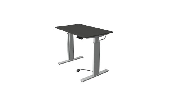 Kerkmann Move 3 sedeča/stoječa miza srebrna, Š 1000 x G 600 mm, električno nastavljiva višina od 720-1200 mm, antracitna, 10231413